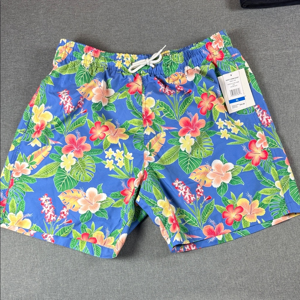 Men’s Swimming Trunks Vibrant‎ Floral Pattern XL